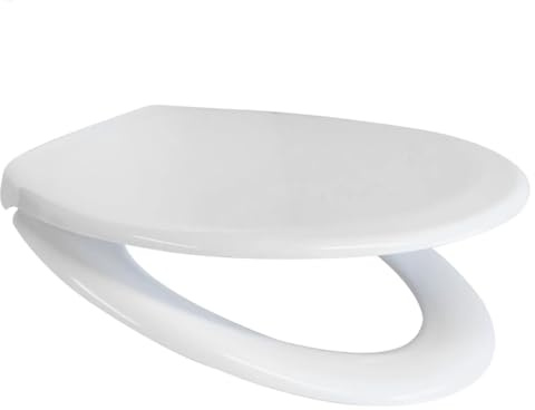 Euroshowers Rainbow Soft Close Top Fix/Blind Hole Fix/Standard Fix Toilet Seat (White)