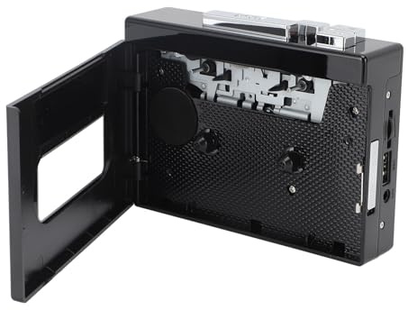 AMONIDA Lettore di Cassette Vintage, Convertitore MP3 USB, Radio FM con Inversione Automatica, Registratore di Cassette Portatile con Conversione Digitale, Ideale per gli Amanti della Musica e i (B)