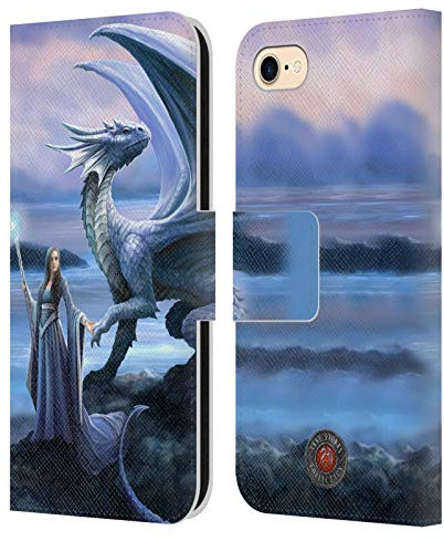 Head Case Designs Offizielle Anne Stokes Neue Horizonte Drachen Freudenschaft Leder-Wallet-Hülle Kompatibel mit Apple iPhone 7/8 / SE 2020 & 2022
