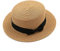 Elonglin Femme Chapeau de Paille de Soleil Panama Capeline Chapeau Porkpie avec Nœud Papillon Kaki Adulte