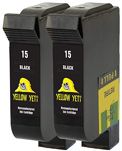 YELLOW YETI Ersatz für HP 15 Druckerpatronen Schwarz kompatibel für HP Deskjet 3810 3820 815c 916c 920c 940c 948c Officejet 5105 5110 V30 V40 V45 PSC 2120 700 720 750 760 900 950 Copier 310 Fax 1230