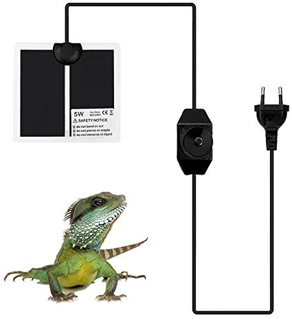 Gmuret Heating Mat Terrarium, Heating Heater Reptile Heating Pad Amphibians Pet Floor Heating Film Heat Mat Reptiles for Aquariums Terrariums