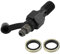 Boulons banjo M10x1,25mm, adaptateur de frein avec rondelles M10 Étrier de maître-cylindre de frein de moto Vis de purge Boulon banjo#capuchon anti-poussière(noir)