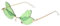 RUNHUIS Randlose Dragonfly Sonnenbrille Vintage Retro Flügel geformt Schmetterling Feenhafte Schatten Brille Fashion Party Brillen für Damen Herren (Grün)