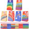 Romon Papiertüten Kindergeburtstag, 12 Stück Kleine Bunt Geschenktüten mit 12 Aufkleber, Regenbogen Kraftpapier Tüten für Verpacken von Geschenken, Giveaways,Party, Feiern,Hochzeit