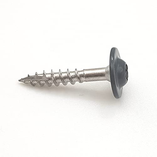 Vis à bois 4,5x25 mm RAL 7016 gris anthracite tête extra-large Inox A2 par 100