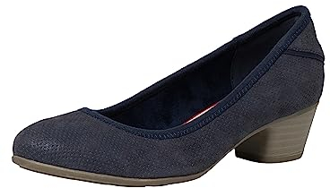 s.Oliver Damen Pumps Kleiner Absatz Elegant, Blau (Navy), 41 EU