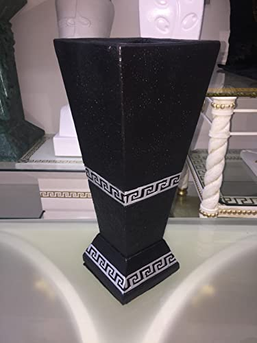 Blumenvase Barock Vase Antik Stil Handbemalt Blumenkübel Robust Retro Vintage Stil Medusa Mäander Dekorative Vase