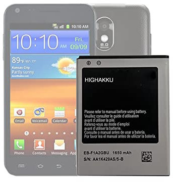 HIGHAKKU Batterie de Remplacement Compatible avec Samsung iGalaxy S II Galaxy S II LTE Galaxy R GalaxyS2 Plus i9050 i9108 i9100 i9103