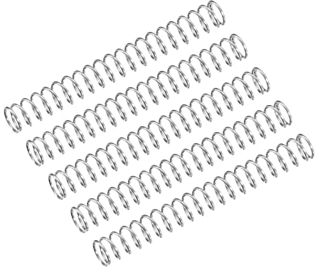 QUARKZMAN 5Stk Druckfeder Druckfedern 304 Edelstahl Feder Federn Zugfeder Zugfedern Spring 6mm AD 0.6mm Draht Größe 50mm Frei Länge Spiralfeder Spiralfedern Sprungfeder Stahlfeder Silber