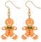 Jadive Weihnachten Lebkuchenmann Ohrringe für Damen Lebkuchen Ohrhänger Süße Weihnachtsohrringe Baumelnde Ohrringe Festlicher Schmuck Geschenk für Frauen Mädchen Party Geschenke Dekoration