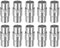 QUARKZMAN Lederseil-Endverschluss, 10 Stück 6mm Loch magnetische Leder-Verschlüsse, Endkappen für Lederseil, Verschlüsse für Schmuckherstellung DIY-Zubehör, Silber
