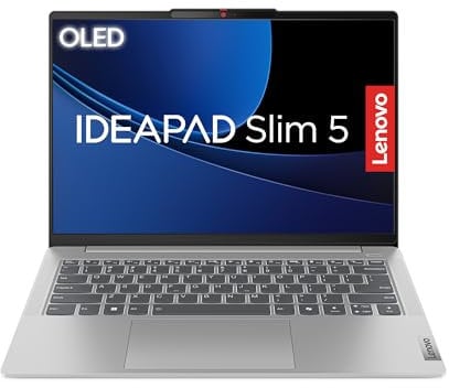 Lenovo IdeaPad Slim 5 Notebook 14’’ WUXGA OLED (1920x1200), Intel Core Ultra 7 155H, Grafica Intel Arc Integrata, RAM 16GB, 1TB SSD, Windows 11 Home, Cloud Grey, Esclusiva Amazon