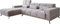 DELIFE Couch Ordino Cord Silbergrau 285x200 Ottomane Links Relaxfunktion Ecksofa