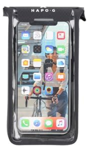 Hapo-G - Black 100% waterproof smartphone bag - Multi-holder attachment - Touch screen compatible - Compatible with 5.4 to 6.7 screens - Universal magnetic attachment - One-click unlock lock