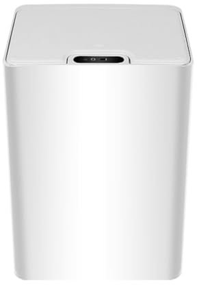 Ruspela Poubelle à capteur de mouvement de 15 l avec couvercle de voiture - Poubelle automatique rechargeable pour chambre à coucher, cuisine, salle de bain, salon, bureau