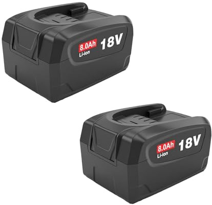 2 Stück 8000mAh Li-ion Akkus Ersatzakku für Bosch PBA 18V Akku, Kompatibel mit Bosch Haus- und Gartengeräten