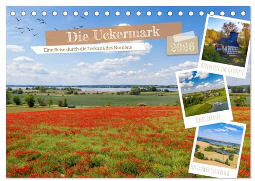 Die Uckermark - Eine Reise durch die Toskana des Nordens (Tischkalender 2026 DIN A5 quer), CALVENDO Monatskalender: Reizvolle Landschaften und Orte der Uckermark (CALVENDO Natur)