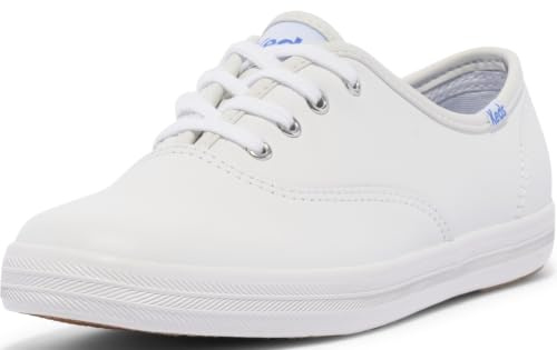 Keds womens Champion Leather Sneaker, White, 5.5 X-Wide US