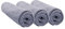 Easy Dort Lot de 3 Housses pour Matelas à Langer 50x70 / 50x80 en Coton - Gris