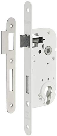 Serrure à larder acier blanc à fouillot - Clé I - Axe à 40 mm - Confort - Thirard