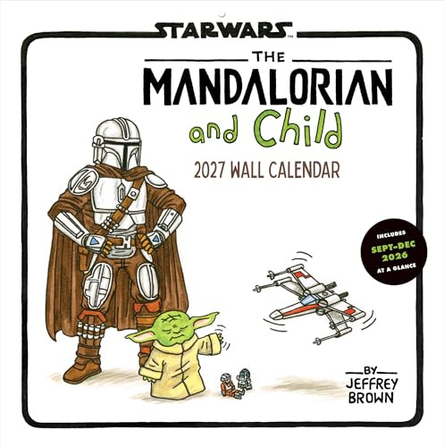 Star Wars The Mandalorian and Child 2027 Wall Calendar