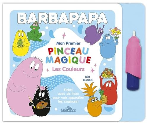 Barbapapa – Mon premier pinceau magique – Les couleurs – Livre tout-carton avec pinceau magique – Dès 18 mois