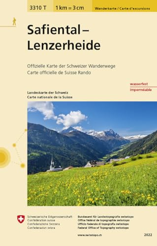 3310T Safiental - Lenzerheide Wanderkarte: Ilanz - Thusis - Domat/Ems - Chur - Lenzerheide (Wanderkarten 1:33 333)