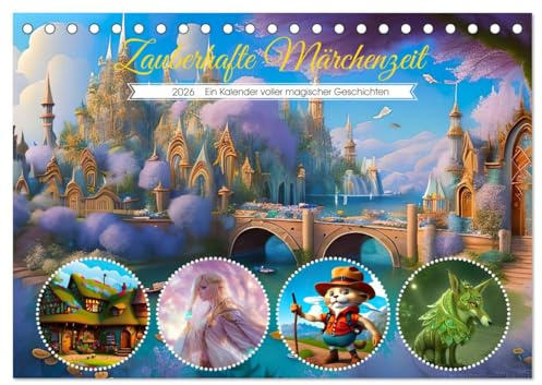 Zauberhafte Märchenzeit (Tischkalender 2026 DIN A5 quer), CALVENDO Monatskalender: Märchen und Fantasien - für ein glückliches Kinderlachen. (CALVENDO Spass)
