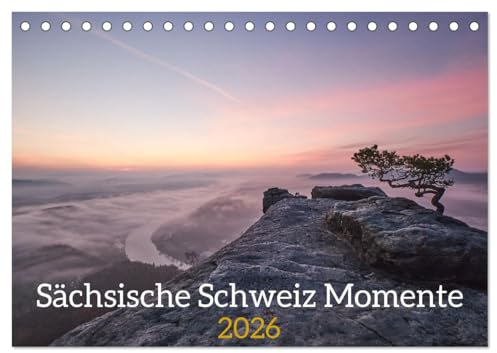 Sächsische Schweiz Momente 2026 (Tischkalender 2026 DIN A5 quer), CALVENDO Monatskalender: Zwölf abwechslungsreiche und Stimmungsvolle Naturmomente. (CALVENDO Natur)