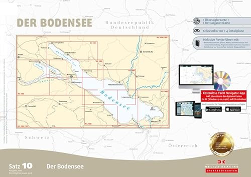 Sportbootkarten Satz 10: Bodensee (Ausgabe 2018/2019)