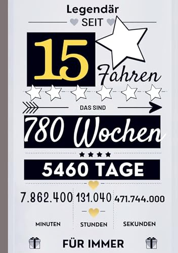 Notizbuch für Jungen 15 Jahre- Geburtstagsgeschenk für 15 jährige Jungen: Zum 15. Geburtstag. A5, liniert. Geeignet als Tagebuch, Kritzelbuch oder Workbook. 15. Geburtstag Jungen Geschenk Buch.
