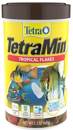 TetraMin Nutritionally Balanced Tropical Flake Food for Tropical Fish, 2.2 oz