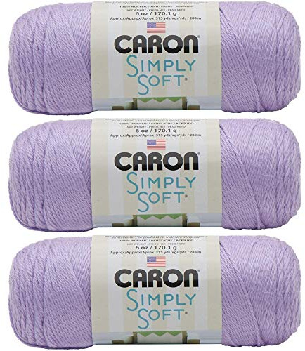 Caron - Simply Soft - Pack of 3 Solid Thread Balls 6 oz