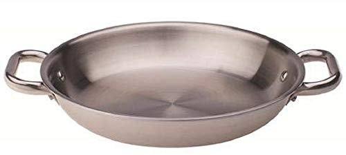 Pentole Agnelli ALIX110ALIN36 Linea Aluinox Tegame con 2 Manici, 36 cm, Acciaio, Argento