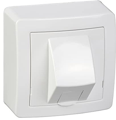 Schneider Electric - Alréa, RJ45 simple catégorie 6 UTP avec cadre saillie, blanc polaire - ALB62342P