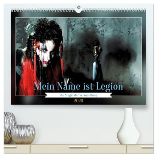 Die Magie der Verwandlung (hochwertiger Premium Wandkalender 2026 DIN A2 quer), Kunstdruck in Hochglanz: Abenteuer der Imagination: Eine Frau in vielen Rollen (CALVENDO Menschen)