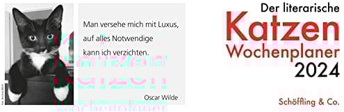 Der literarische Katzen Wochenplaner 2024