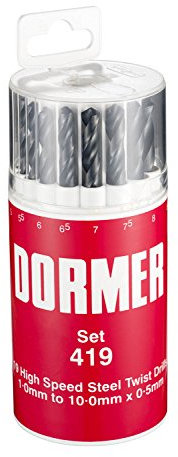Dormer 30615 A191419 Jobber Drill Set, Set of 19