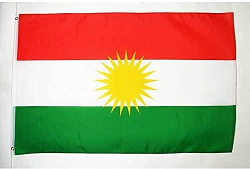 BANDIERA CURDISTAN 90x60cm - BANDIERA CURDA – KURDISTAN 60 x 90 cm - AZ FLAG