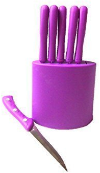 Messerblock, 7 tlg lila