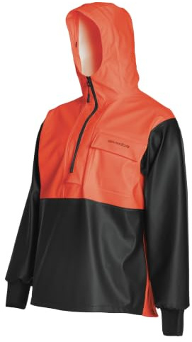 Grundéns Men's Neptune Anorak - Herr Neptune Yrkesfiske Pullover Anorackjacka - Vattentäta, Justerbar, Orange, Large