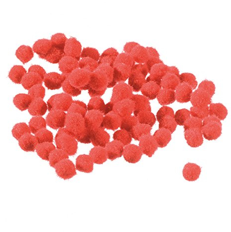 Efco – Pompons 7 mm 100 STK. Rot, Polyamid