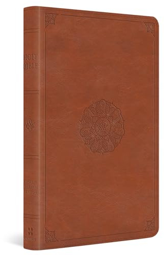 ESV Large Print Thinline Bible (TruTone, English Saddle, Emblem Design): English Standard Version, English Saddle, Trutone, Emblem Design, Large Print, Thinline, With Ribbon Marker