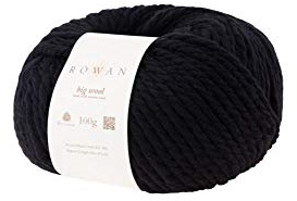 Rowan Big Wool Black 100% Wool Yarn - 100g