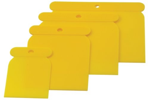 SW-Stahl 91302SB - Juego de espátulas japonesas (plástico, ancho 50 mm, 80 mm, 100 mm y 120 mm, 4 unidades)