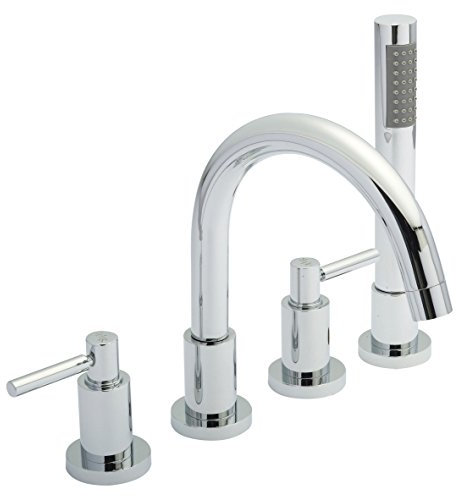 Hudson Reed TEL334S Tec Lever Mélangeur de douche pour baignoire 4 trous - Chrome