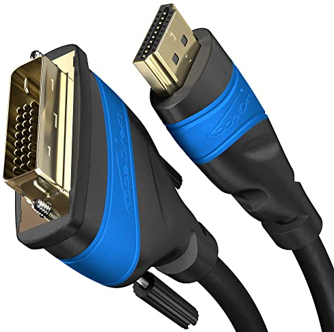 KabelDirekt 1,5m Câble adaptateur DVI 24+1 à HDMI (DVI-D, Full HD 1080p Highspeed avec Ethernet) TOP Series