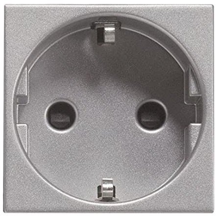 Niessen N2288.6 PL - Base enchufe 2 polos+tierra lateral schuko conexión zenit plata