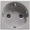 Niessen N2288.6 PL - Base enchufe 2 polos+tierra lateral schuko conexión zenit plata
